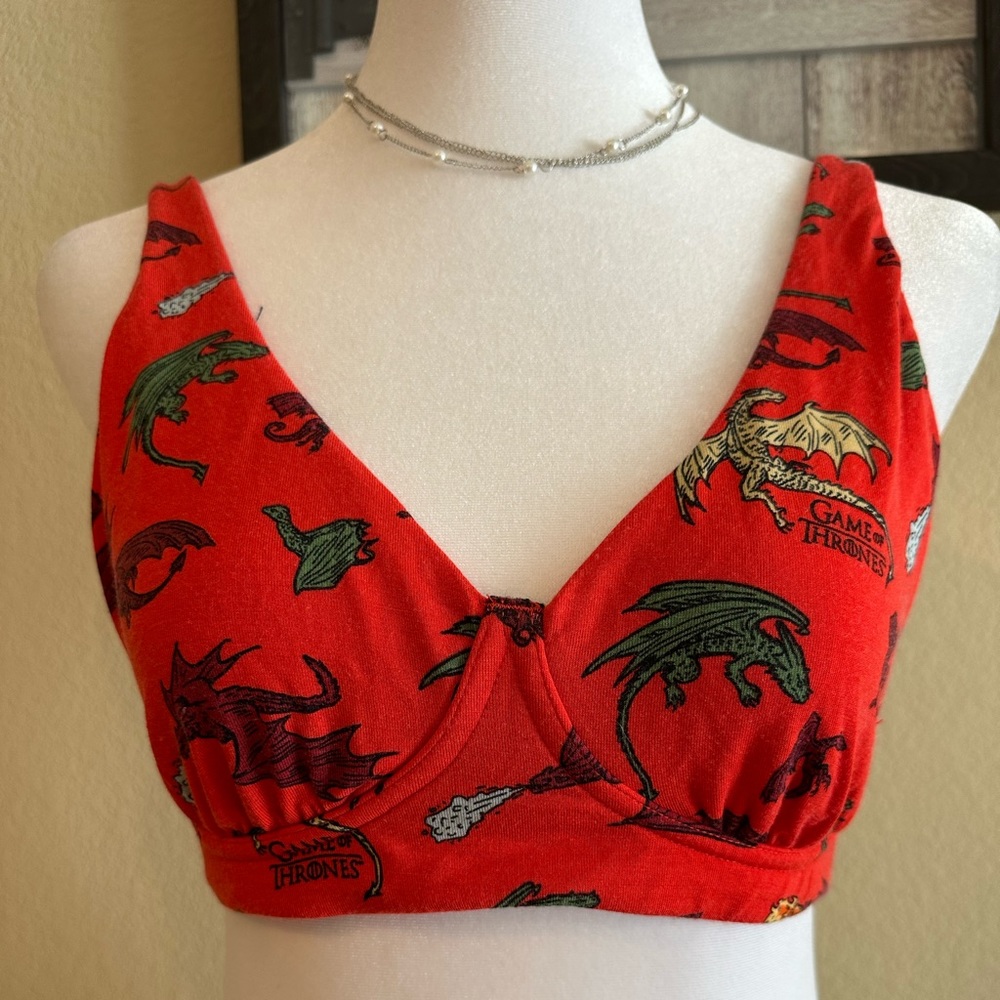 Game of Thrones Women’s Bra, Adjustable Straps, No Underwire - Size M